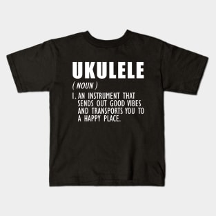 Ukulele Definition w Kids T-Shirt